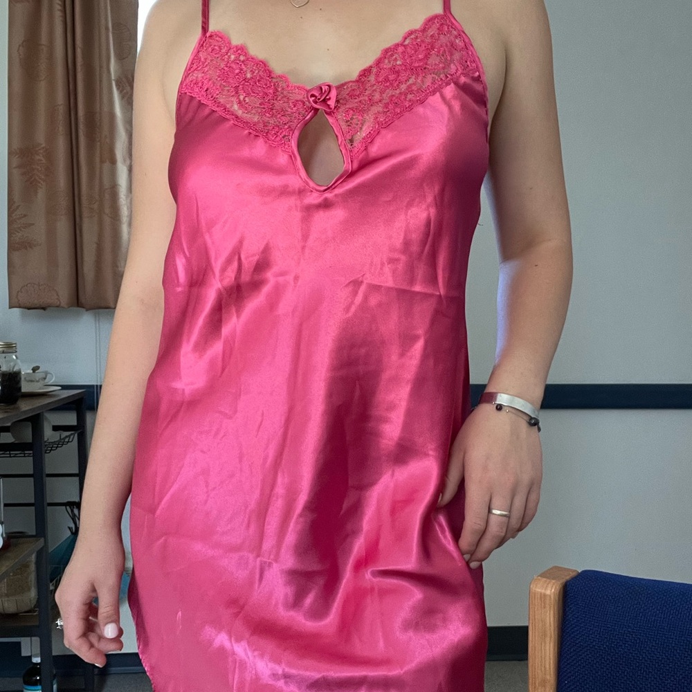 The cutest slip dress in pink!